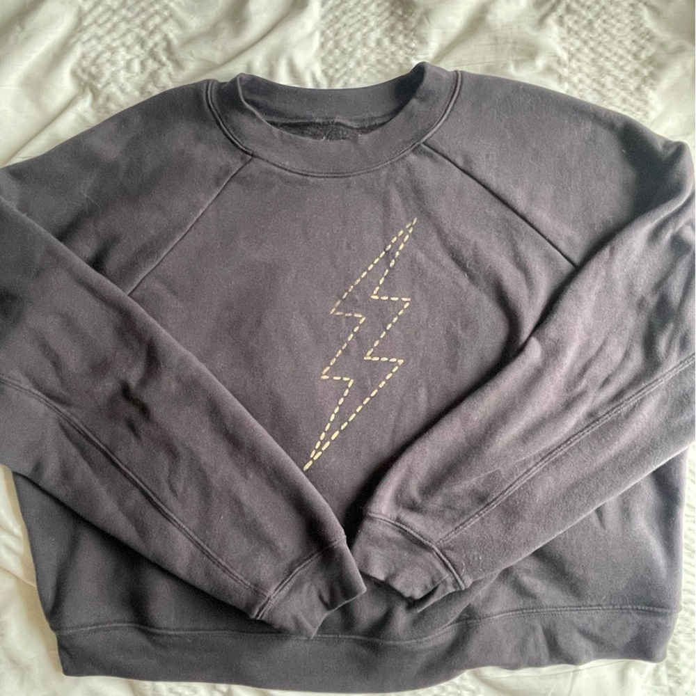 Gray crew neck